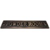 Powder Room Brass Door Sign